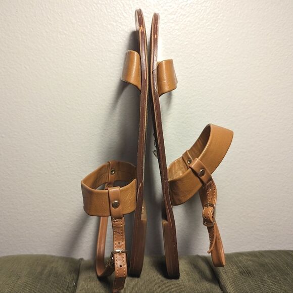 J Crew Tan leather sandals Sz 7.5 - Picture 4 of 10